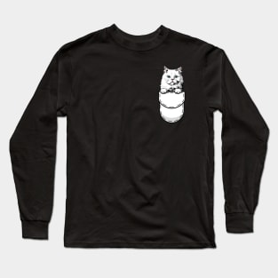 Funny Persian Pocket Cat Long Sleeve T-Shirt